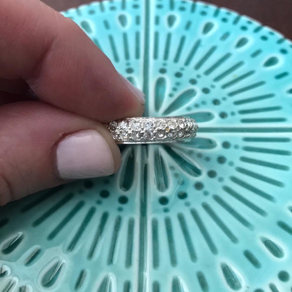 Sterling silver and crystal ring - Picture 2 of 4
